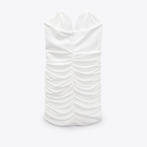 BNWT Zara White Neckline Dress XS - Picture 6 of 7